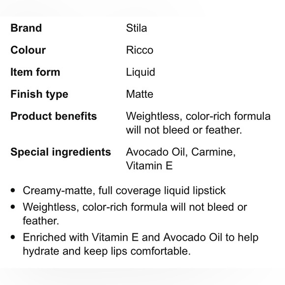 Stila Liquid Lipstick Ricco in Deep Burgundy - Picture 7 of 7